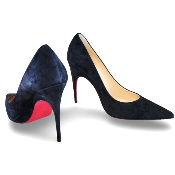 Christian Louboutin Black Suede Pumps - Picture 7 of 14
